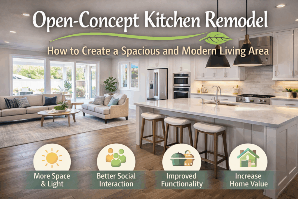 Open-Concept Kitchen Remodel: How to Create a Spacious and Modern Living Area