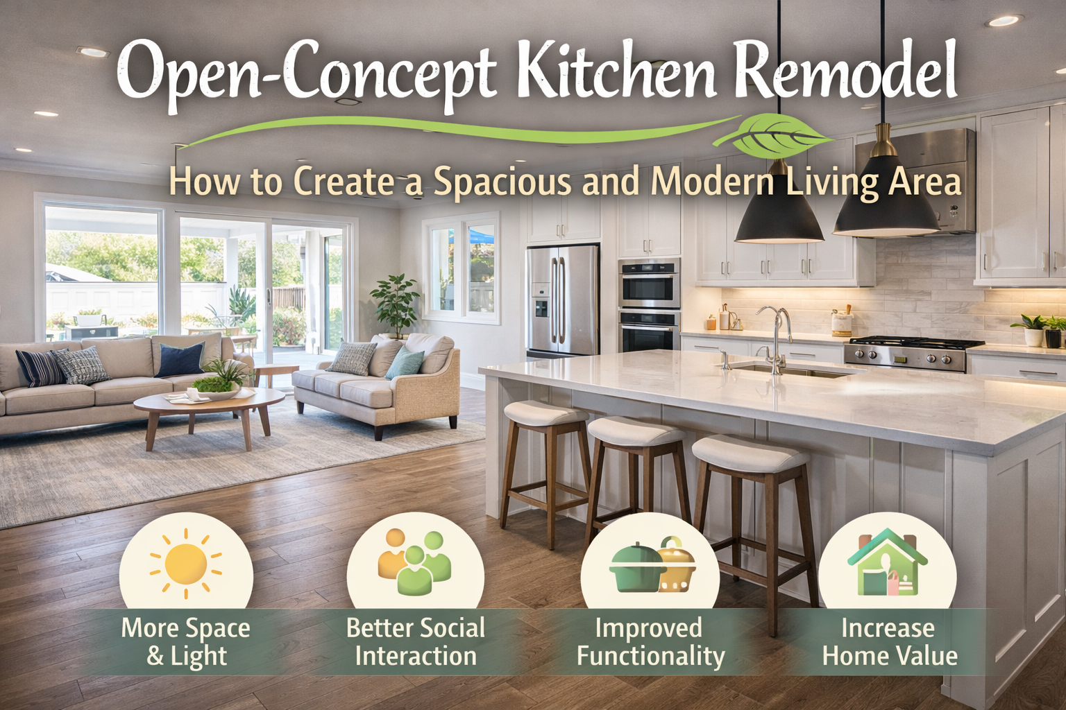 Open-Concept Kitchen Remodel: How to Create a Spacious and Modern Living Area