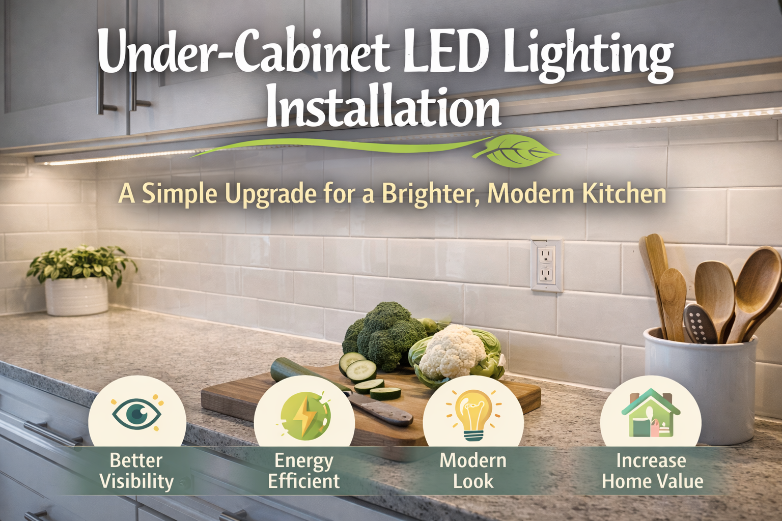 Under-Cabinet LED Lighting Installation: A Simple Upgrade for a Brighter, Modern Kitchen